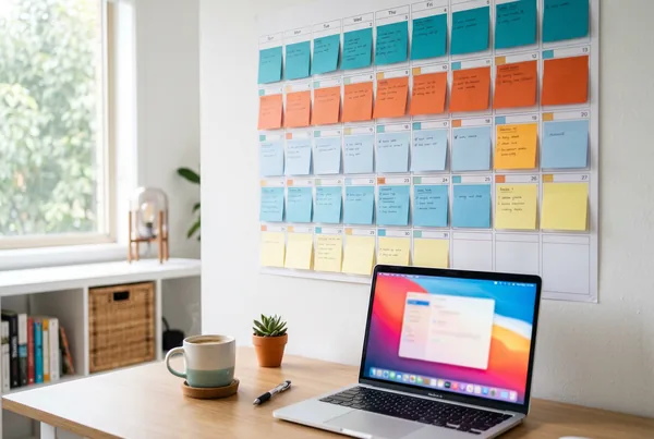 A simple weekly social media content calendar with posts queued and scheduled