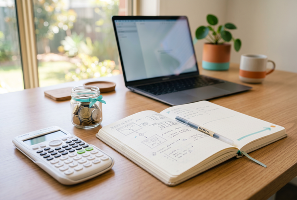 A small business owner weighing up a social media budget of time versus money