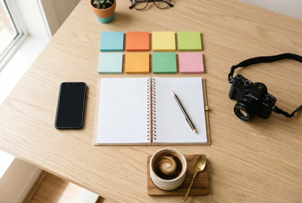 One course outline branching into many social post, video and audio cards