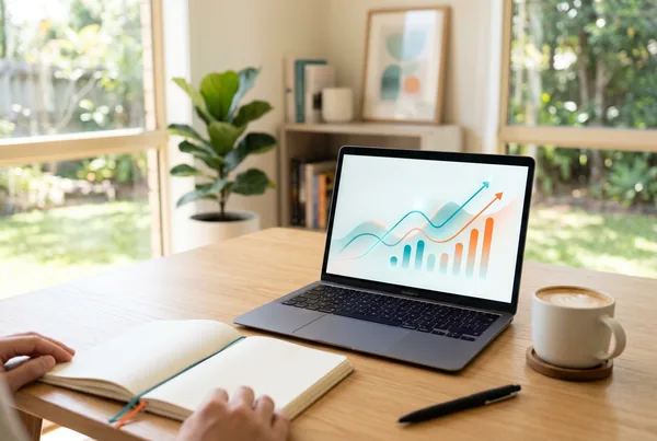 A clear social media analytics dashboard showing reach, engagement and ROI
